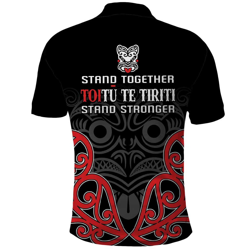 Toitu Te Tiriti 1840 Aotearoa Polo Shirt Stand Together Stand Stronger - Vibe Hoodie Shop