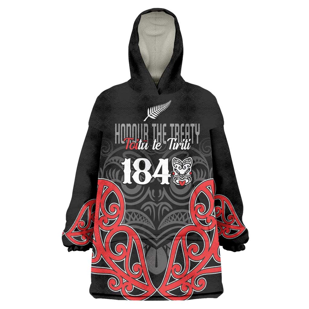 Toitu Te Tiriti 1840 Aotearoa Wearable Blanket Hoodie Stand Together Stand Stronger - Vibe Hoodie Shop