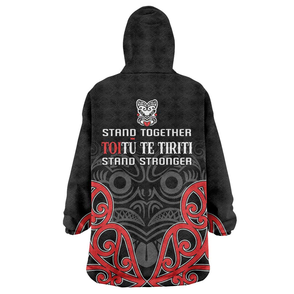 Toitu Te Tiriti 1840 Aotearoa Wearable Blanket Hoodie Stand Together Stand Stronger - Vibe Hoodie Shop