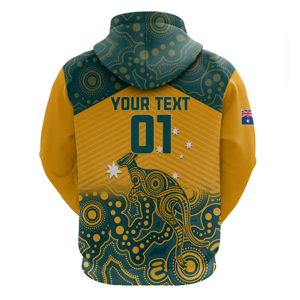Custom Australia Rugby Hoodie Wallabies Aboriginal Pattern - Vibe Hoodie Shop