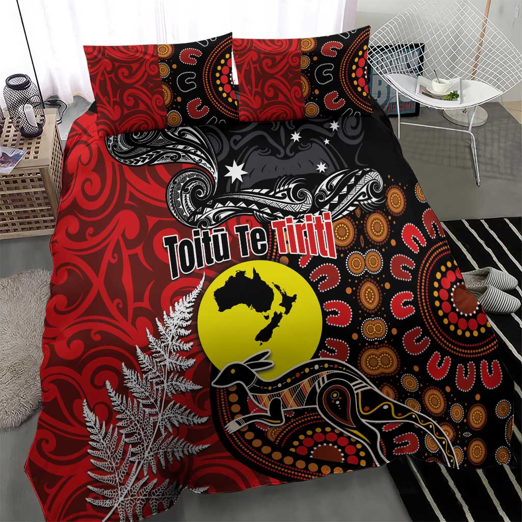 Aotearoa and Australia Toitu Te Tiriti Bedding Set Honour the Treaty - Te Tiriti Is Us - Vibe Hoodie Shop