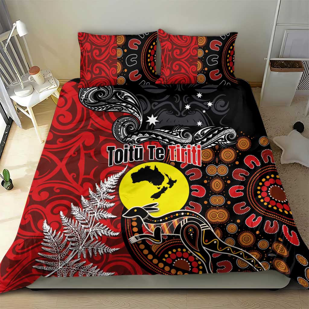Aotearoa and Australia Toitu Te Tiriti Bedding Set Honour the Treaty - Te Tiriti Is Us - Vibe Hoodie Shop