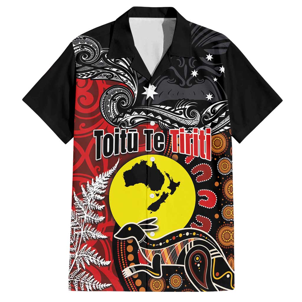 Aotearoa and Australia Toitu Te Tiriti Family Matching Puletasi and Hawaiian Shirt Honour the Treaty - Te Tiriti Is Us