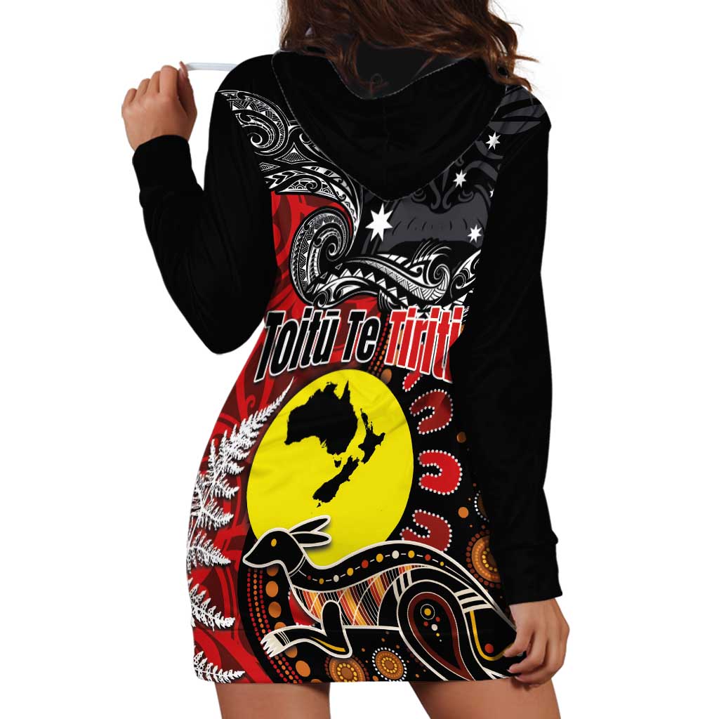 Aotearoa and Australia Toitu Te Tiriti Hoodie Dress Honour the Treaty - Te Tiriti Is Us - Vibe Hoodie Shop