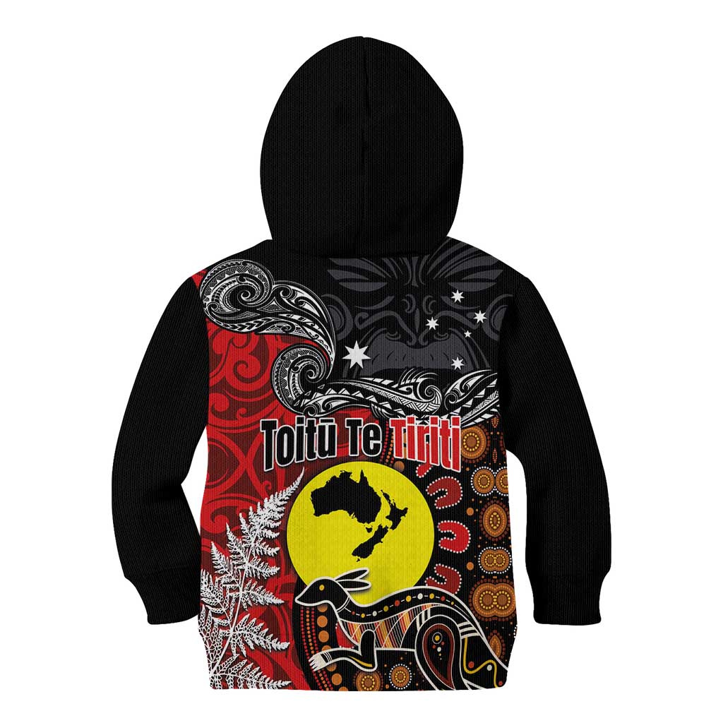 Aotearoa and Australia Toitu Te Tiriti Kid Hoodie Honour the Treaty - Te Tiriti Is Us - Vibe Hoodie Shop