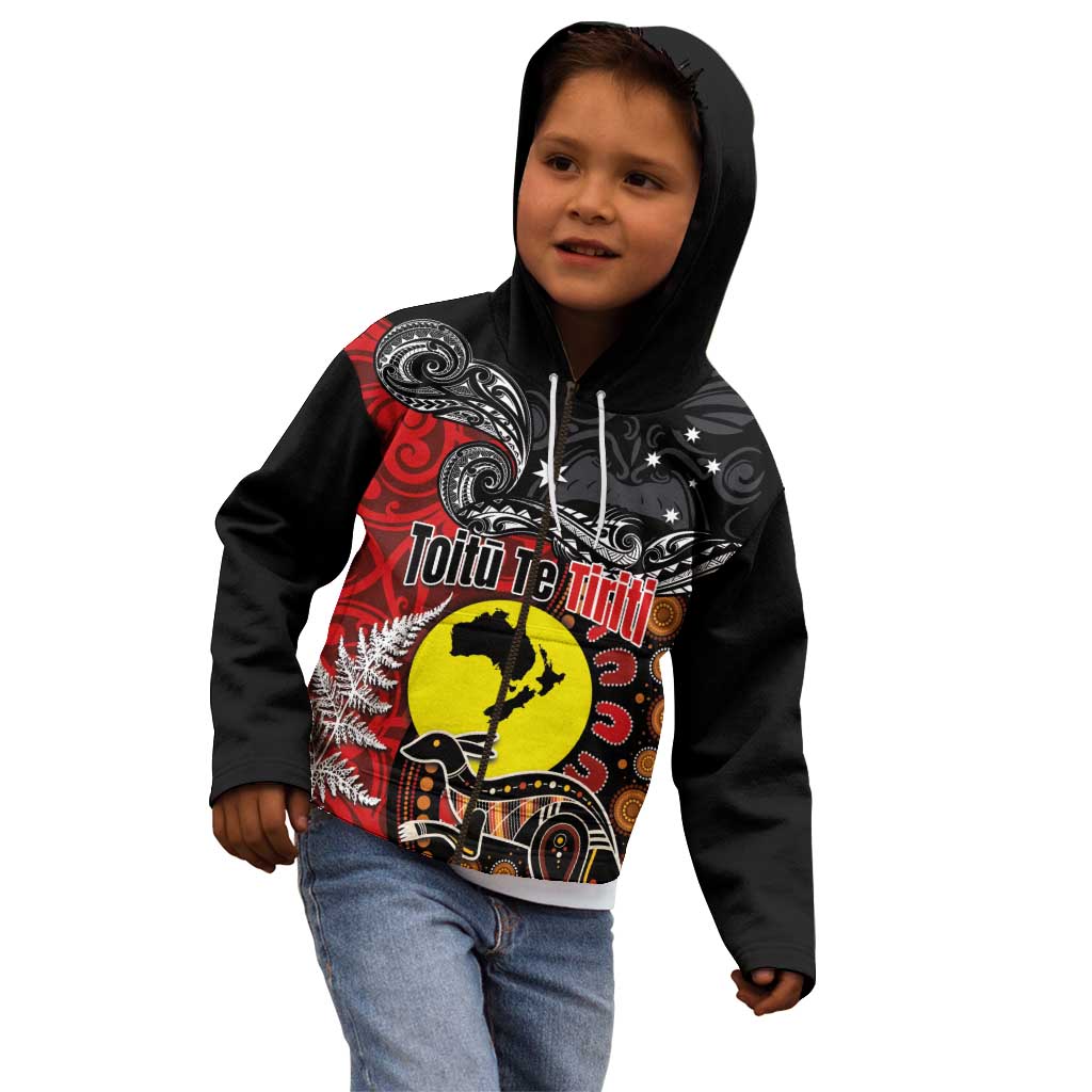 Aotearoa and Australia Toitu Te Tiriti Kid Hoodie Honour the Treaty - Te Tiriti Is Us - Vibe Hoodie Shop