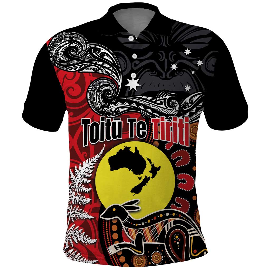 Aotearoa and Australia Toitu Te Tiriti Polo Shirt Honour the Treaty - Te Tiriti Is Us - Vibe Hoodie Shop