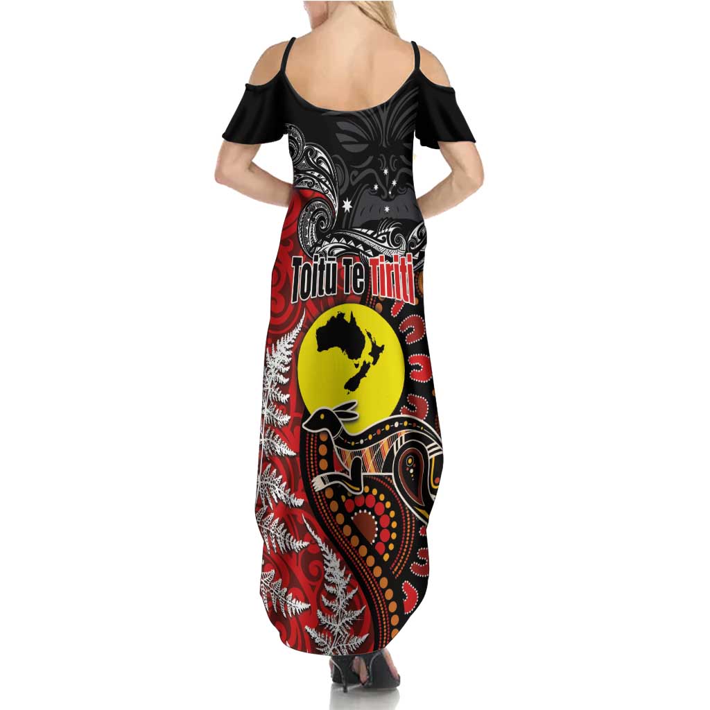 Aotearoa and Australia Toitu Te Tiriti Summer Maxi Dress Honour the Treaty - Te Tiriti Is Us