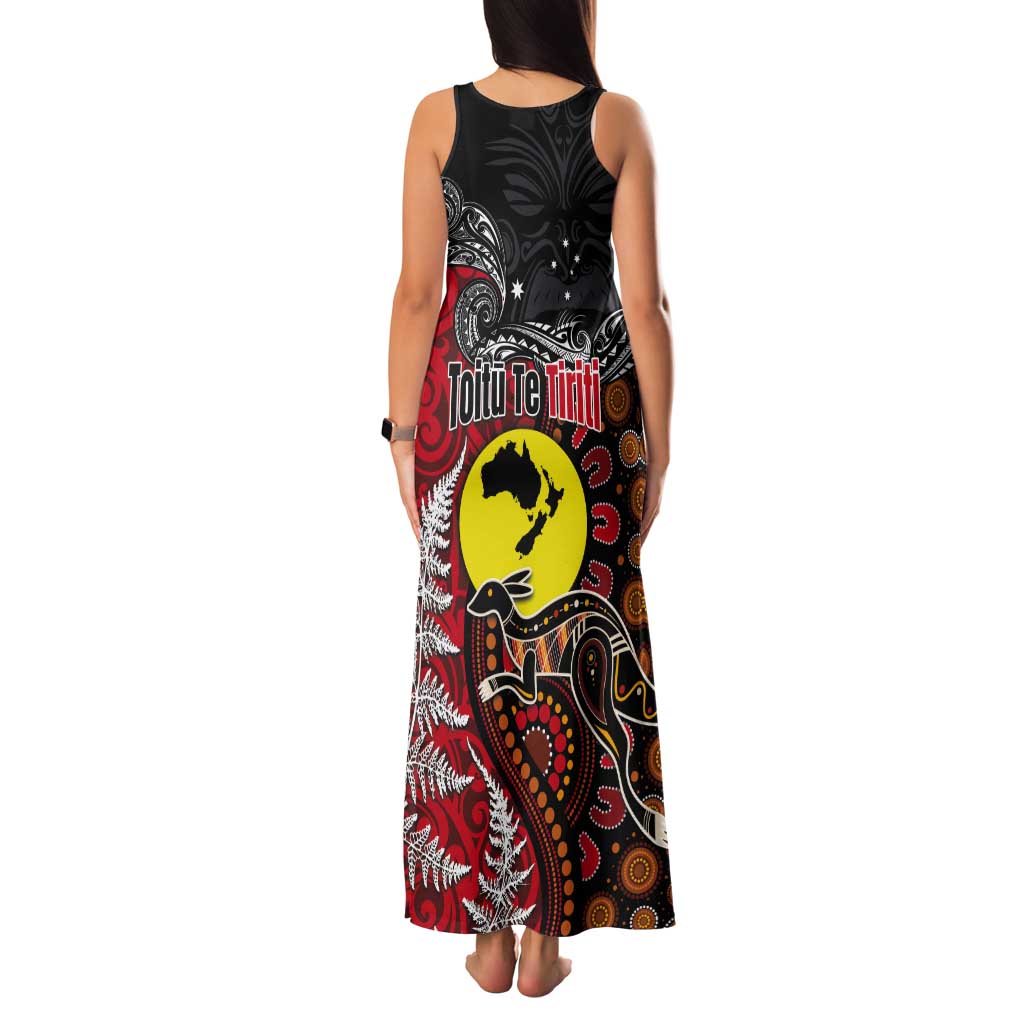 Aotearoa and Australia Toitu Te Tiriti Tank Maxi Dress Honour the Treaty - Te Tiriti Is Us