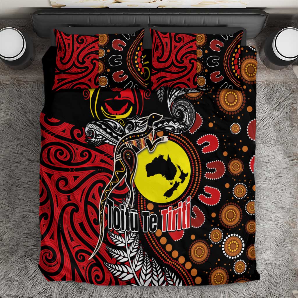 Aotearoa and Australia Toitu Te Tiriti Bedding Set Honour the Treaty - Stand Together Stand Stronger - Vibe Hoodie Shop