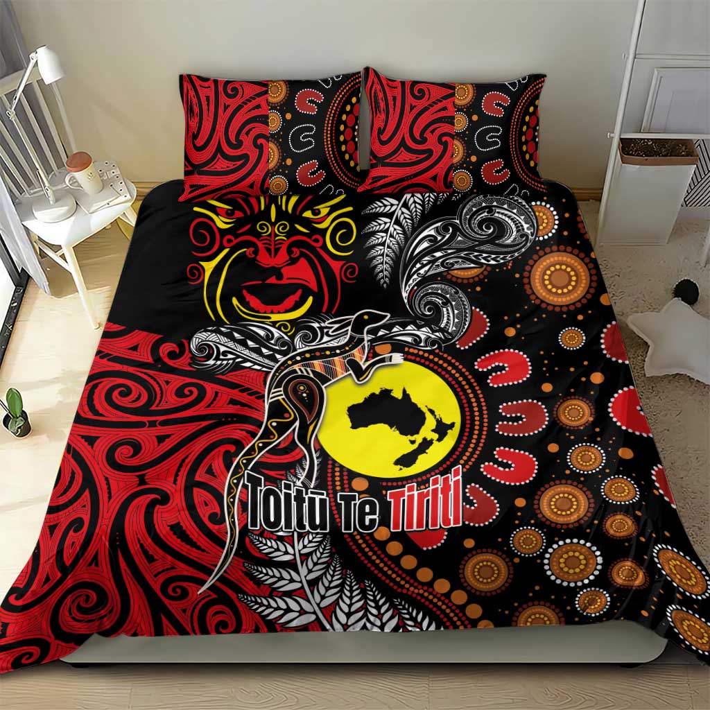 Aotearoa and Australia Toitu Te Tiriti Bedding Set Honour the Treaty - Stand Together Stand Stronger - Vibe Hoodie Shop
