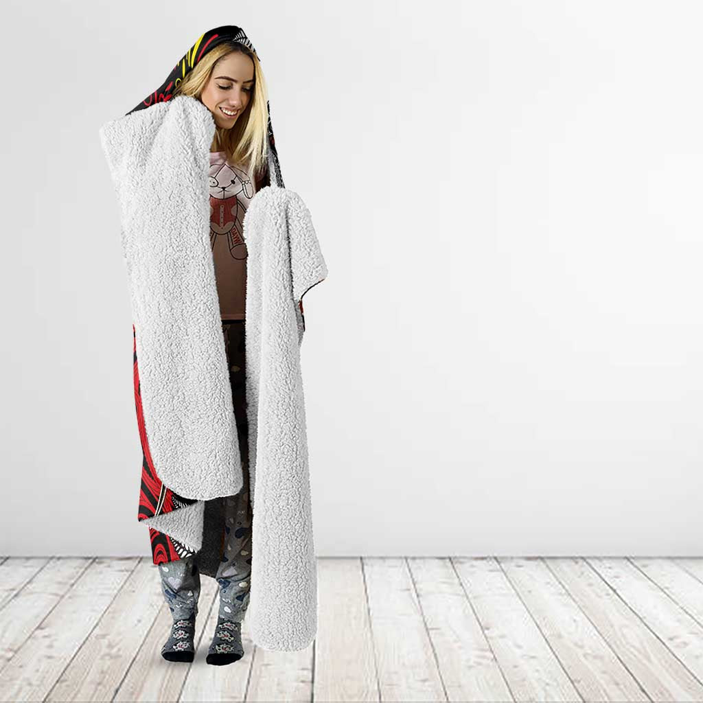 Aotearoa and Australia Toitu Te Tiriti Hooded Blanket Honour the Treaty - Stand Together Stand Stronger