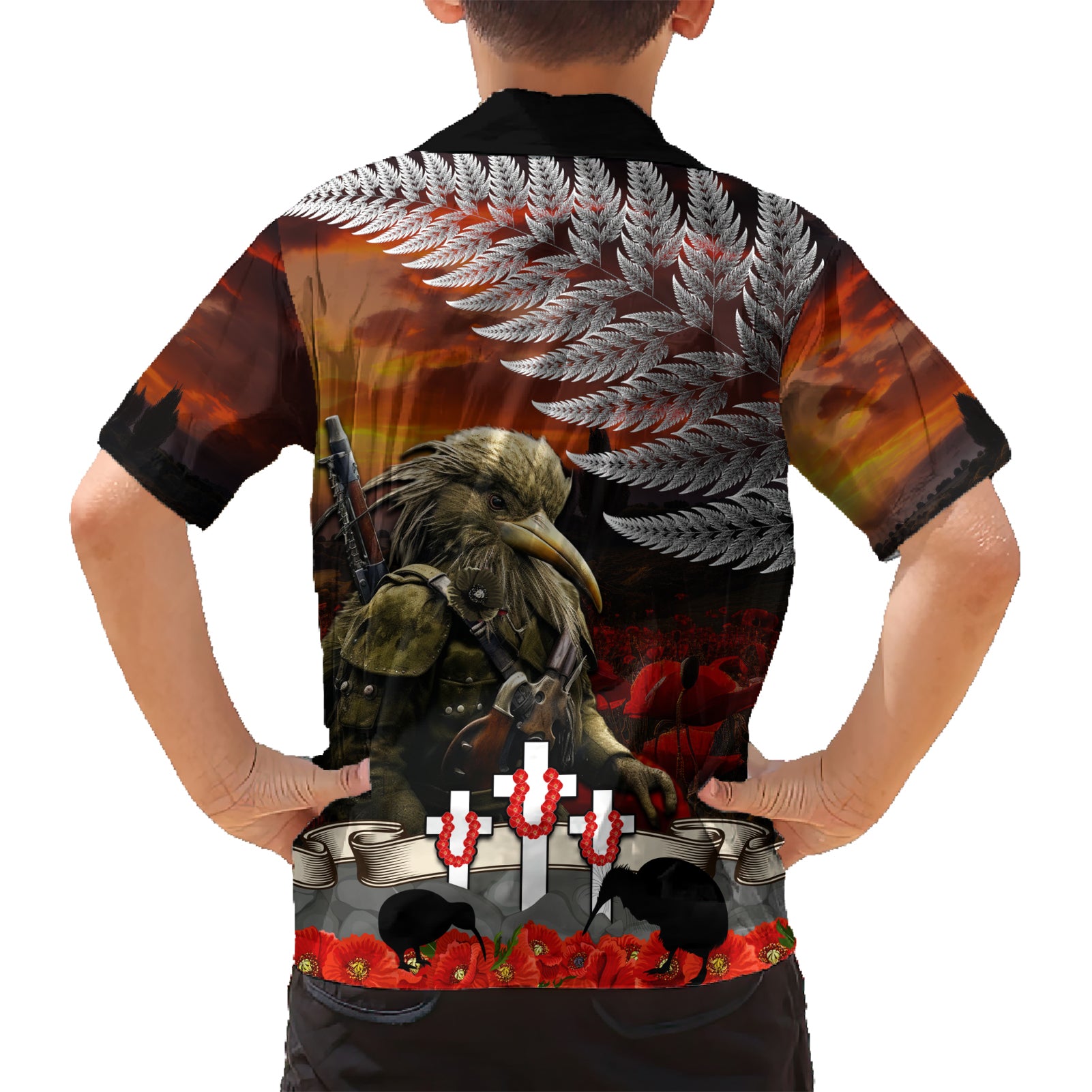 New Zealand ANZAC Day Hawaiian Shirt The Ode of Remembrance and Silver Fern - Vibe Hoodie Shop