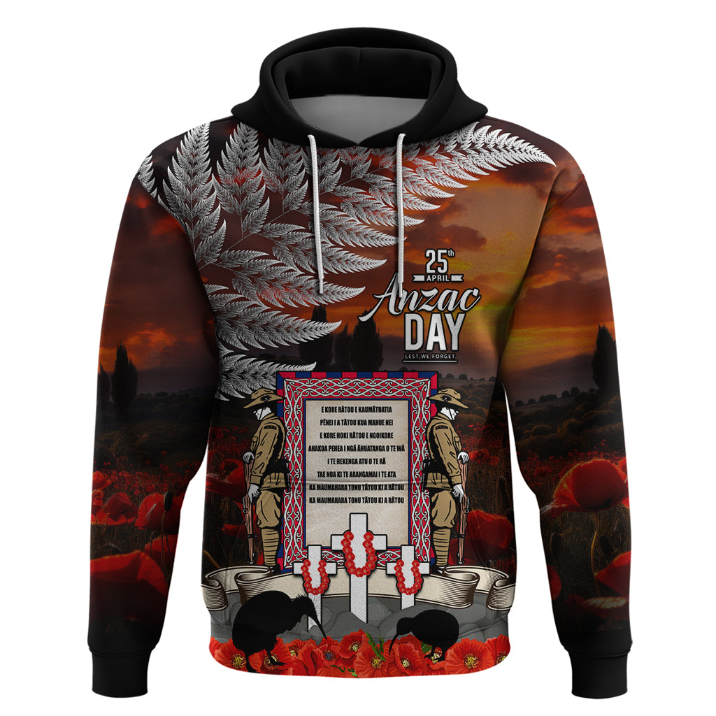New Zealand ANZAC Day Hoodie The Ode of Remembrance and Silver Fern - Vibe Hoodie Shop
