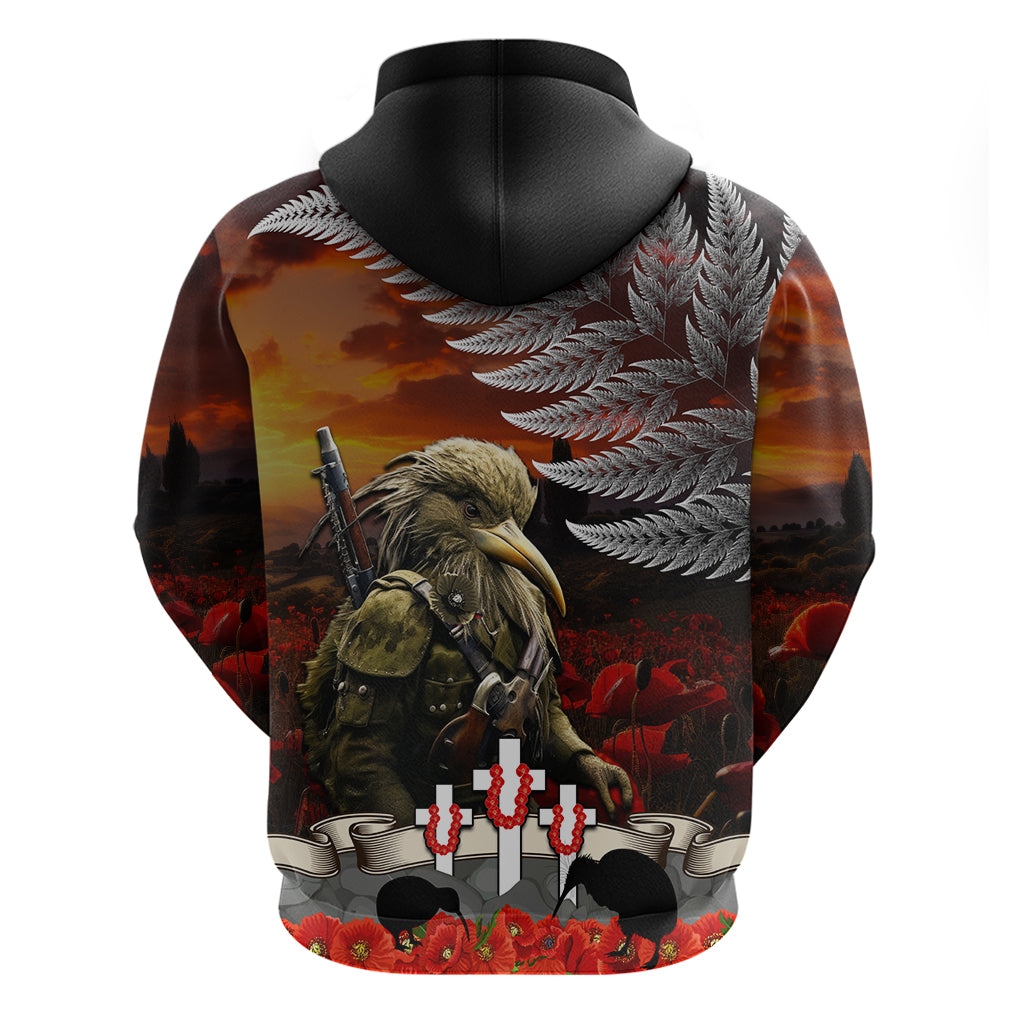 New Zealand ANZAC Day Hoodie The Ode of Remembrance and Silver Fern - Vibe Hoodie Shop