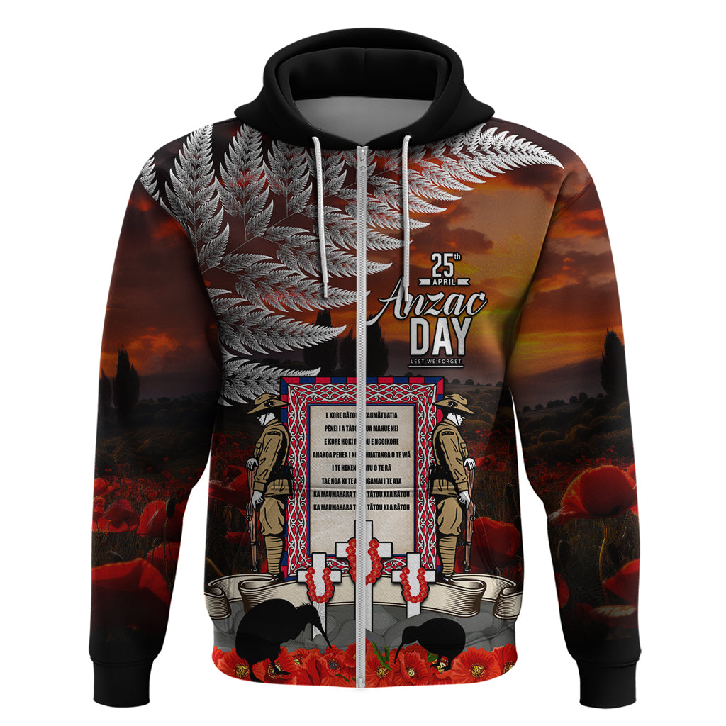 New Zealand ANZAC Day Hoodie The Ode of Remembrance and Silver Fern - Vibe Hoodie Shop