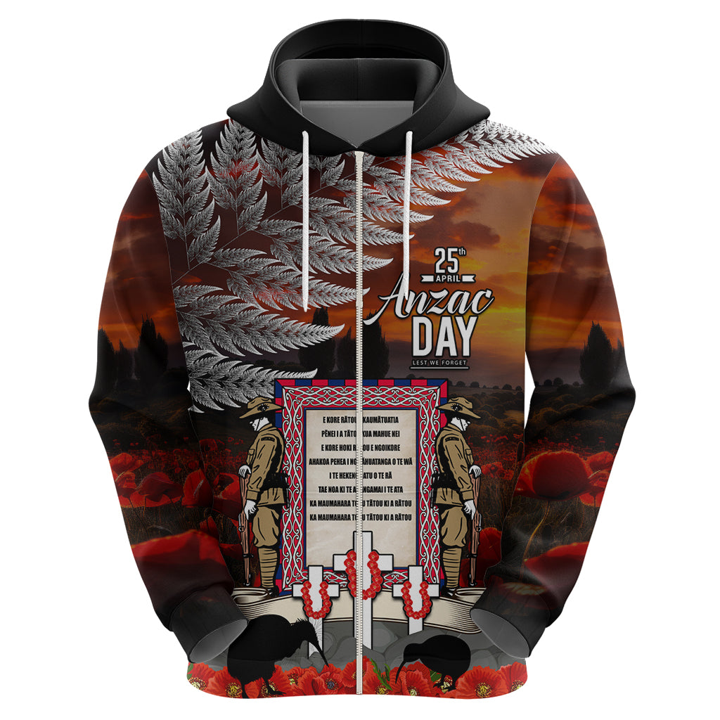 New Zealand ANZAC Day Hoodie The Ode of Remembrance and Silver Fern - Vibe Hoodie Shop