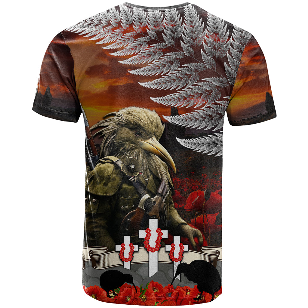 New Zealand ANZAC Day T Shirt The Ode of Remembrance and Silver Fern - Vibe Hoodie Shop