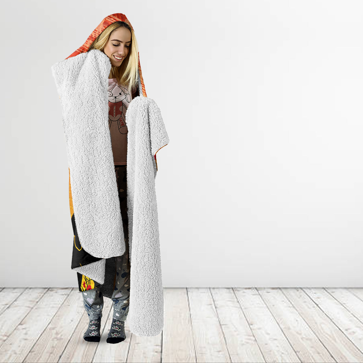 Australia ANZAC Day Hooded Blanket Koala and Kangaroo Respect Aboriginal Pattern