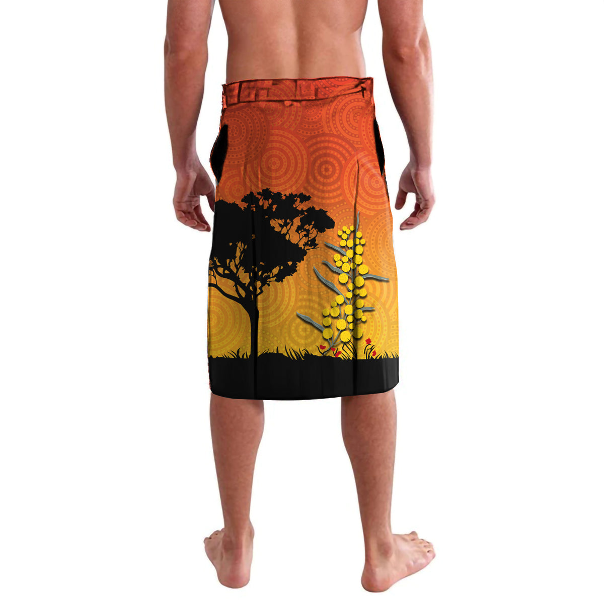 Australia ANZAC Day Lavalava Koala and Kangaroo Respect Aboriginal Pattern