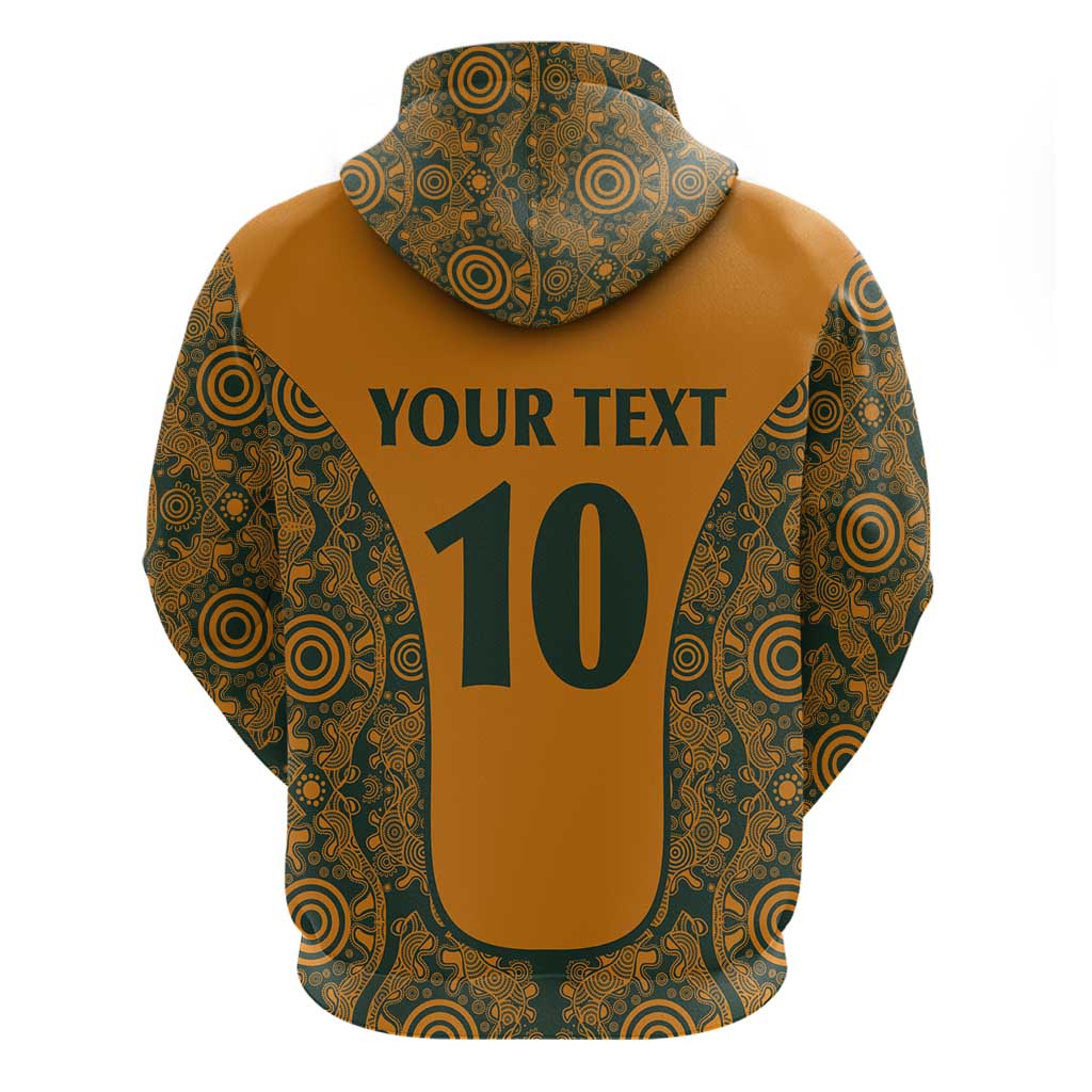 Custom Australia Rugby Championship 2024 Hoodie Aboriginal Art Tattoo Pattern - Vibe Hoodie Shop