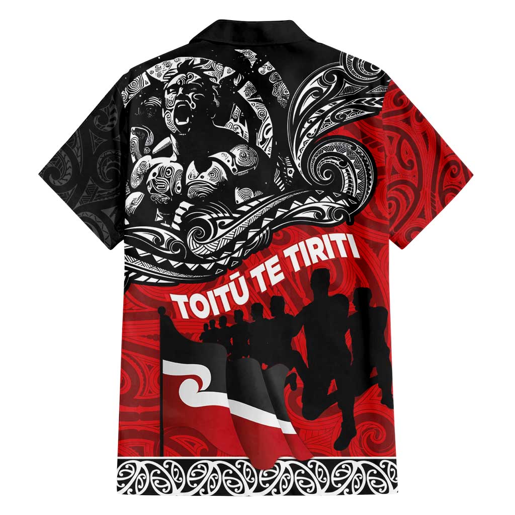 Aotearoa Toitu Te Tiriti Family Matching Long Sleeve Bodycon Dress and Hawaiian Shirt Honoring Te Tiriti o Waitangi Maori Haka