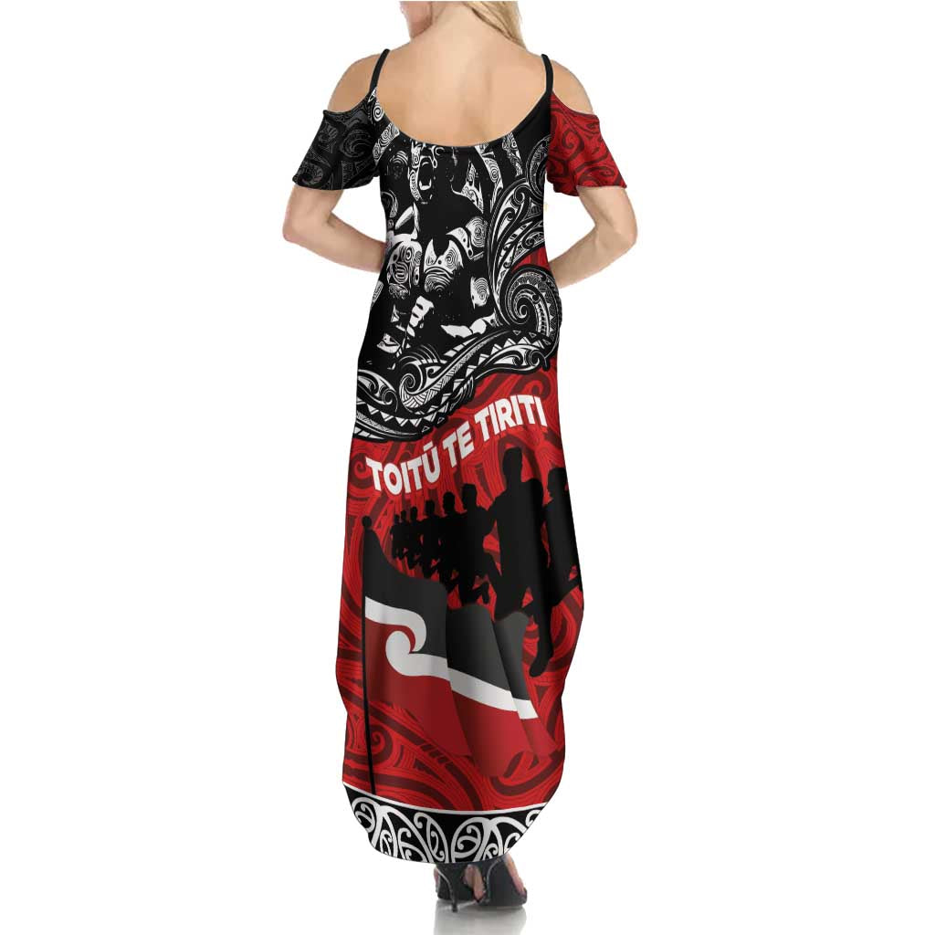 Aotearoa Toitu Te Tiriti Family Matching Summer Maxi Dress and Hawaiian Shirt Honoring Te Tiriti o Waitangi Maori Haka