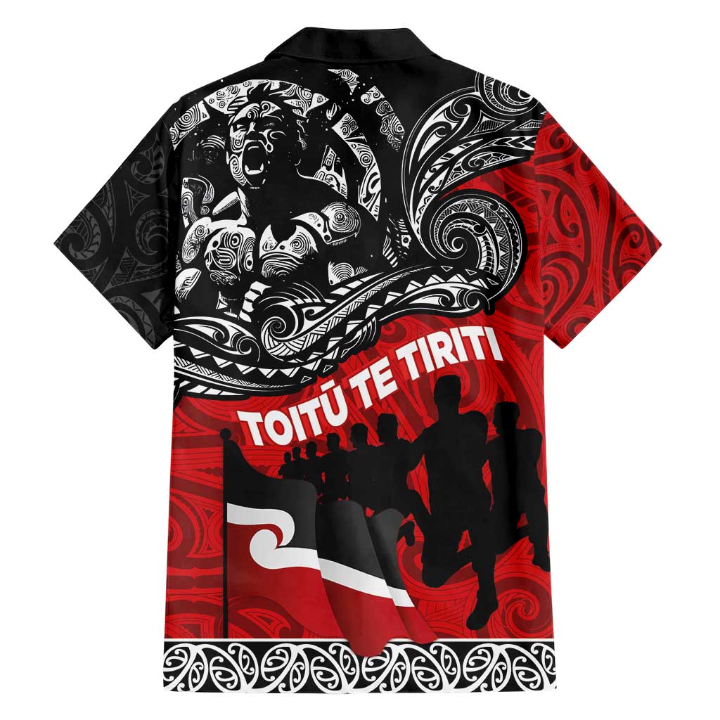 Aotearoa Toitu Te Tiriti Hawaiian Shirt Honoring Te Tiriti o Waitangi Maori Haka - Vibe Hoodie Shop