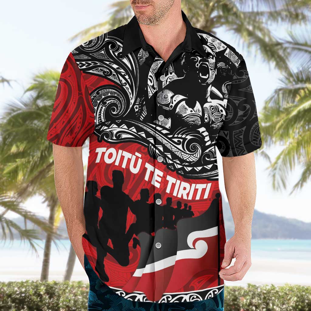 Aotearoa Toitu Te Tiriti Hawaiian Shirt Honoring Te Tiriti o Waitangi Maori Haka - Vibe Hoodie Shop