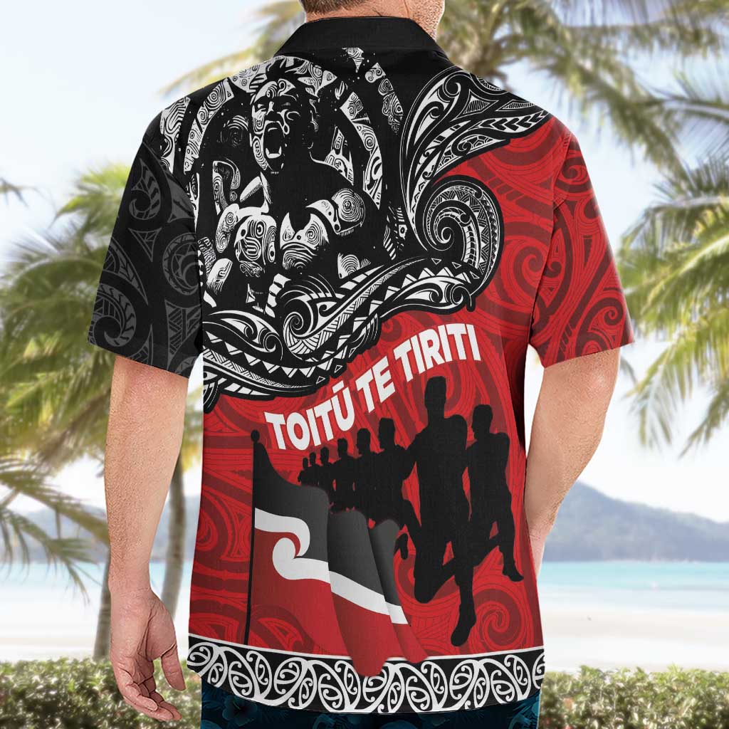 Aotearoa Toitu Te Tiriti Hawaiian Shirt Honoring Te Tiriti o Waitangi Maori Haka - Vibe Hoodie Shop