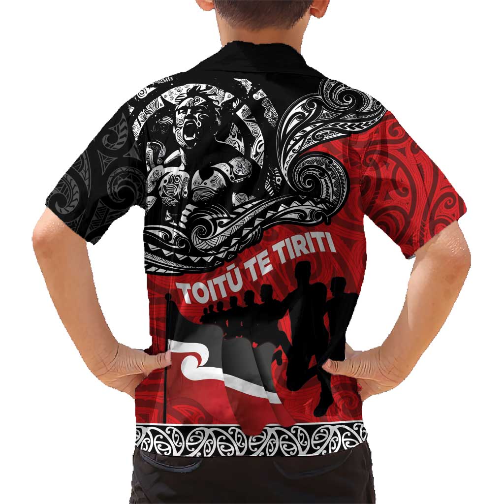 Aotearoa Toitu Te Tiriti Hawaiian Shirt Honoring Te Tiriti o Waitangi Maori Haka - Vibe Hoodie Shop