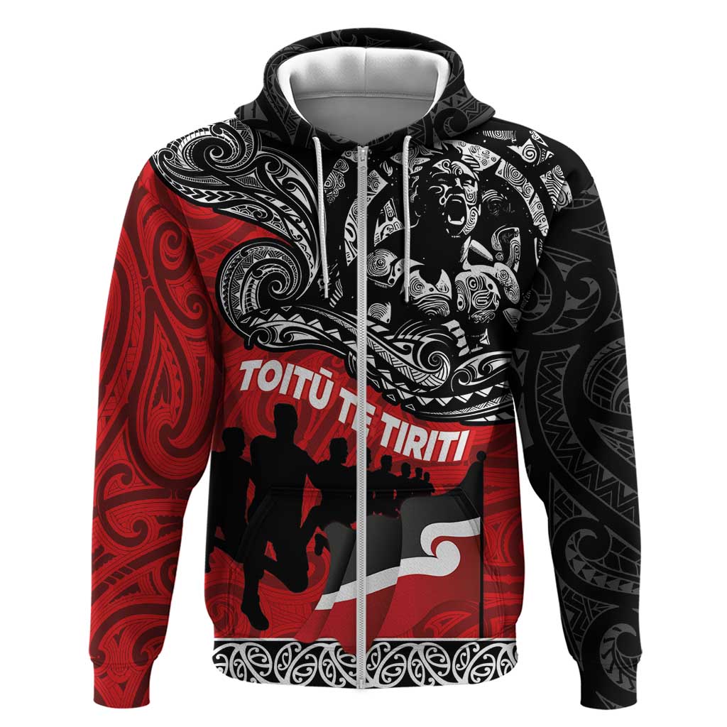 Aotearoa Toitu Te Tiriti Hoodie Honoring Te Tiriti o Waitangi Maori Haka - Vibe Hoodie Shop