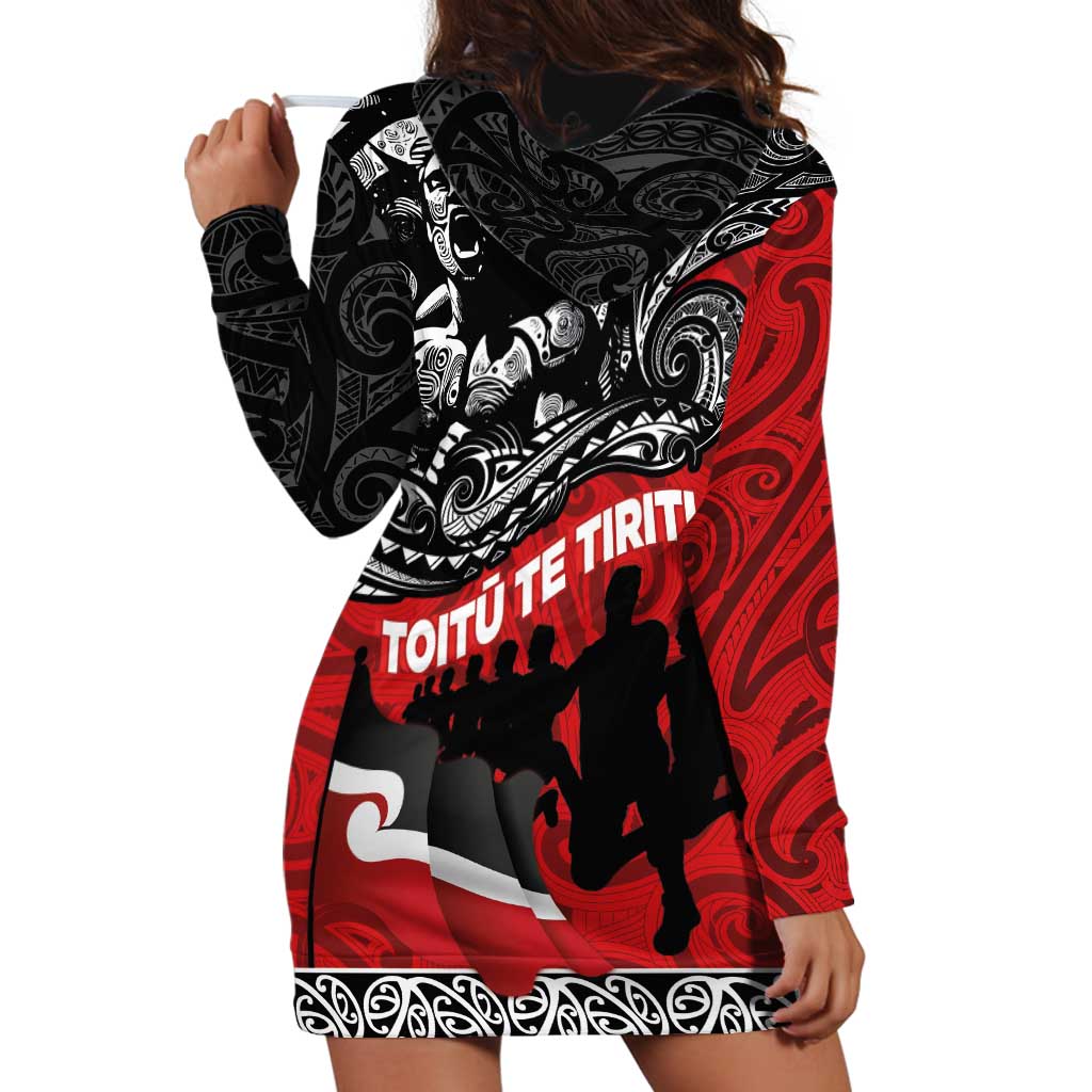 Aotearoa Toitu Te Tiriti Hoodie Dress Honoring Te Tiriti o Waitangi Maori Haka - Vibe Hoodie Shop