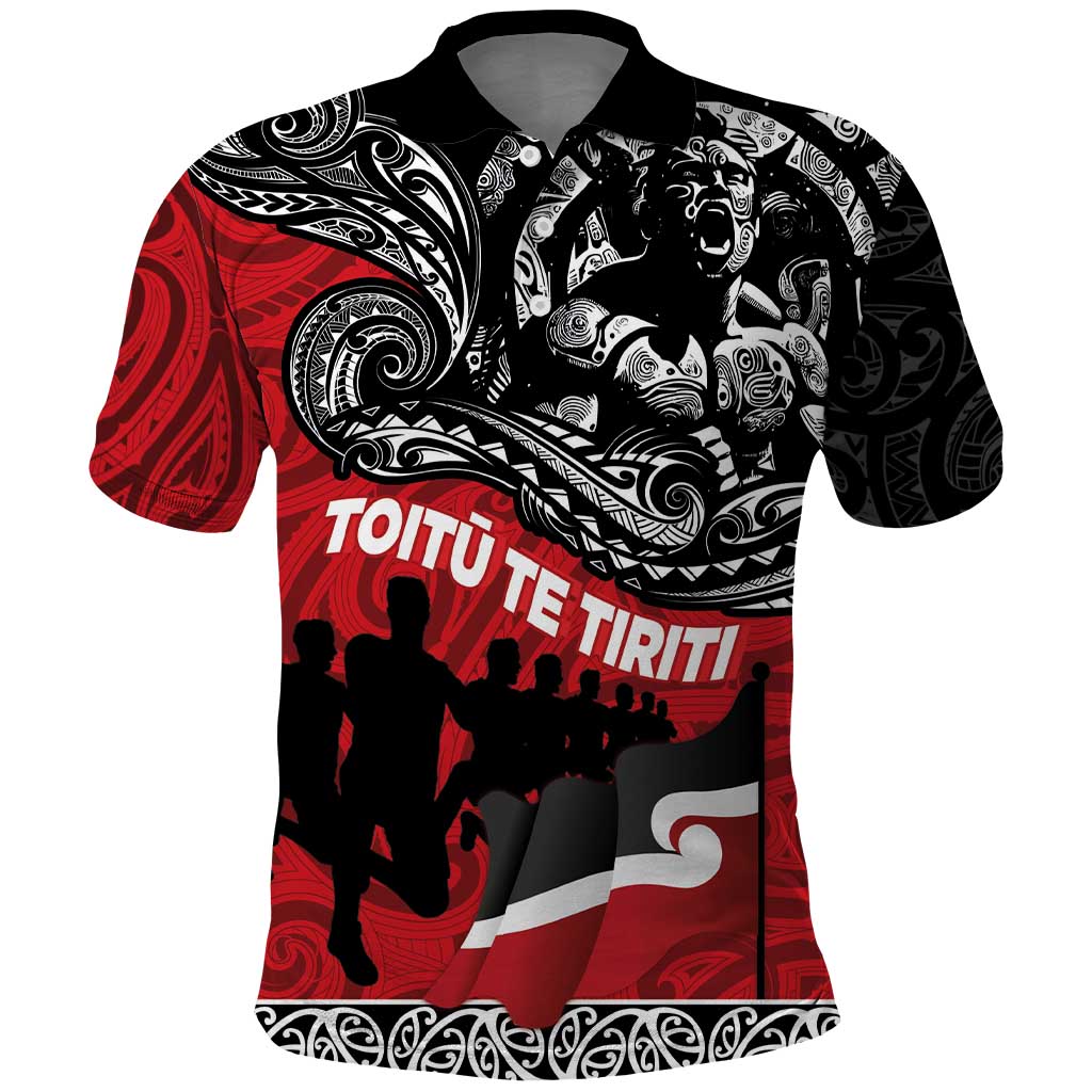 Aotearoa Toitu Te Tiriti Polo Shirt Honoring Te Tiriti o Waitangi Maori Haka - Vibe Hoodie Shop