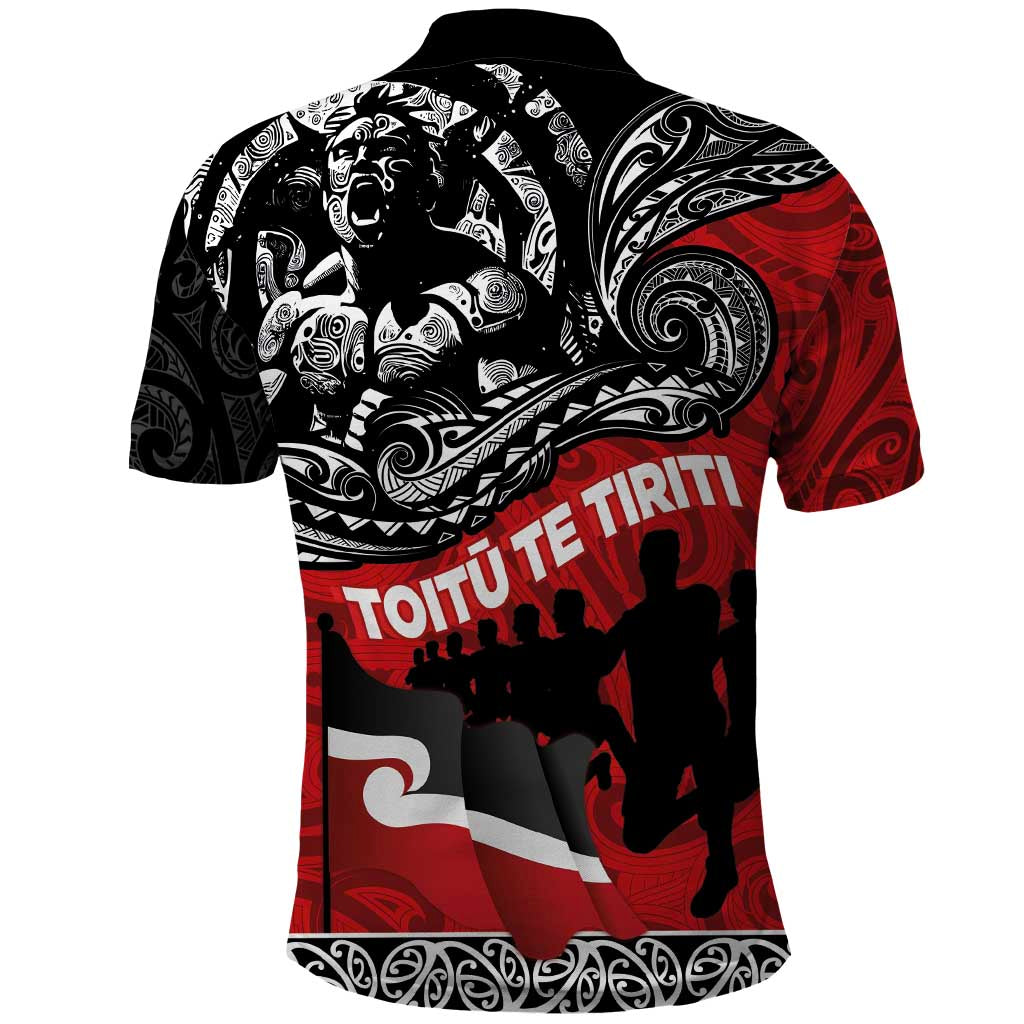 Aotearoa Toitu Te Tiriti Polo Shirt Honoring Te Tiriti o Waitangi Maori Haka - Vibe Hoodie Shop