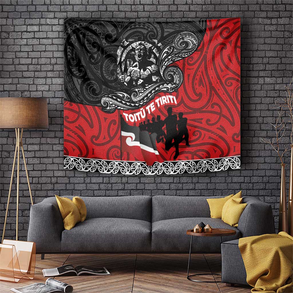 Aotearoa Toitu Te Tiriti Tapestry Honoring Te Tiriti o Waitangi Maori Haka - Vibe Hoodie Shop