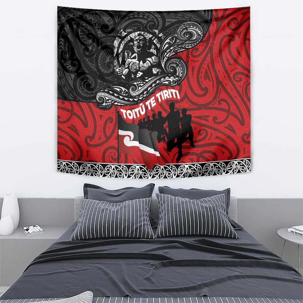 Aotearoa Toitu Te Tiriti Tapestry Honoring Te Tiriti o Waitangi Maori Haka - Vibe Hoodie Shop