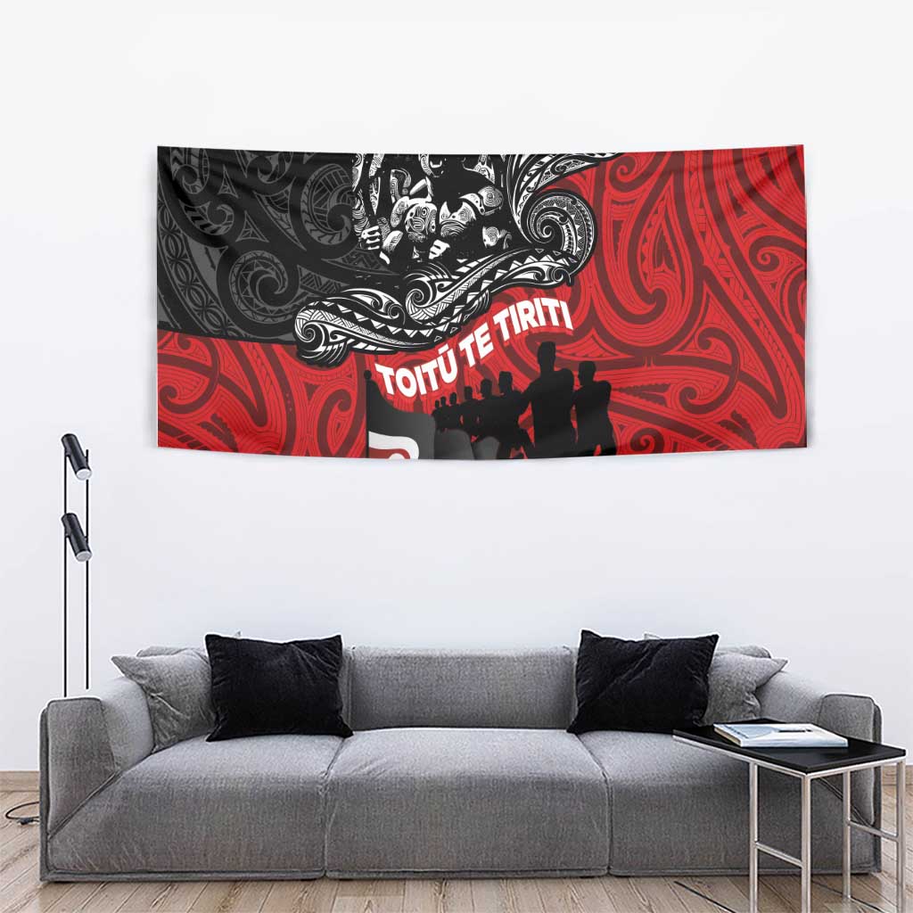 Aotearoa Toitu Te Tiriti Tapestry Honoring Te Tiriti o Waitangi Maori Haka - Vibe Hoodie Shop