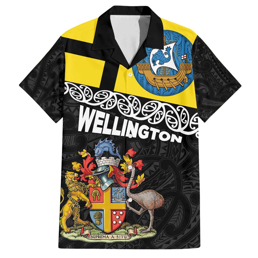 New Zealand Wellington Family Matching Long Sleeve Bodycon Dress and Hawaiian Shirt The Capital's Emblems Flag and Koru Art