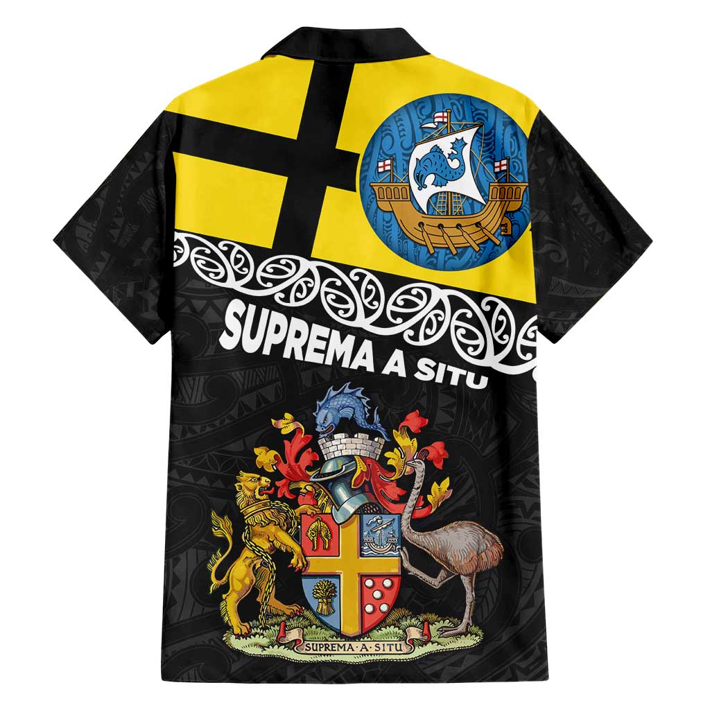 New Zealand Wellington Hawaiian Shirt The Capital's Emblems Flag and Koru Art - Vibe Hoodie Shop