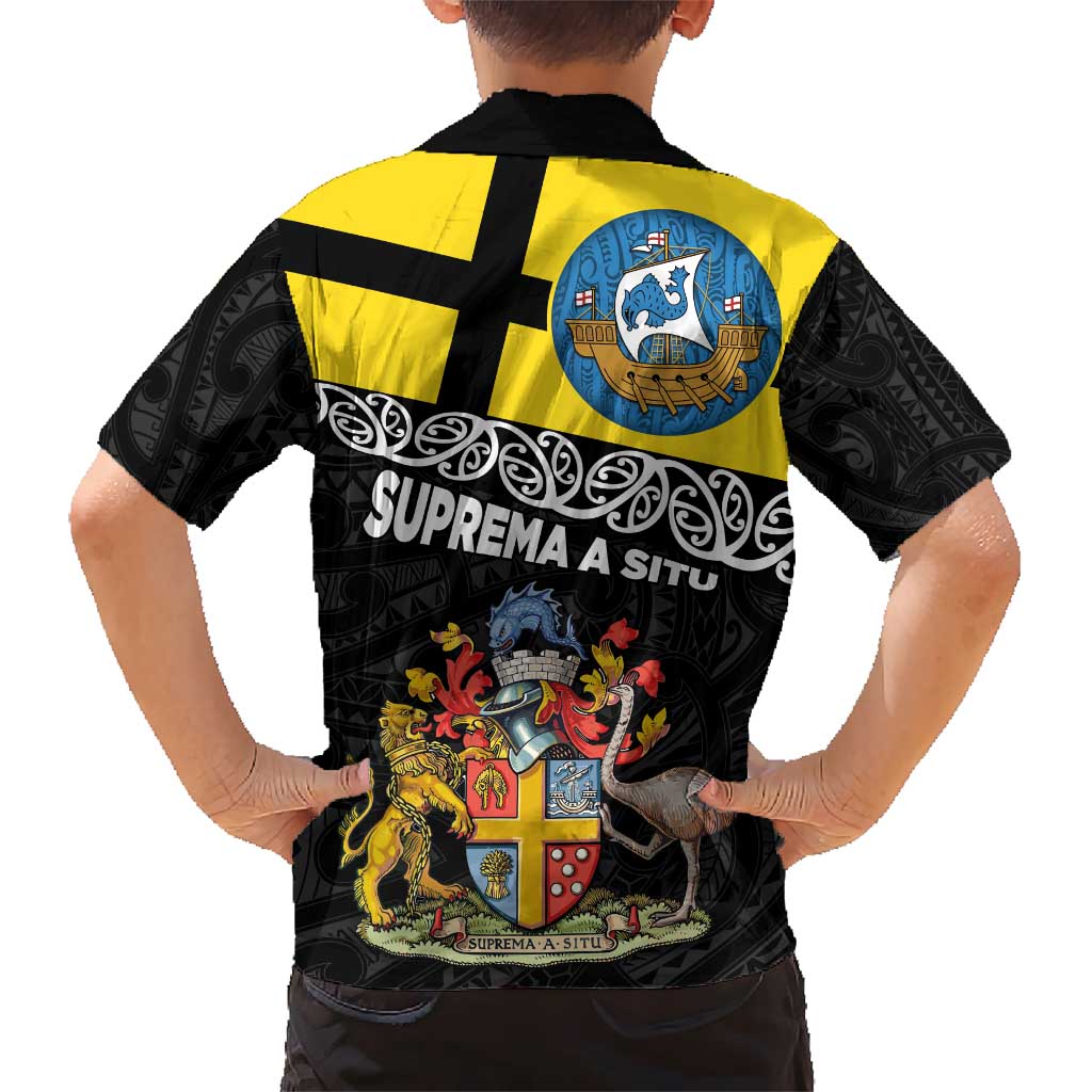 New Zealand Wellington Hawaiian Shirt The Capital's Emblems Flag and Koru Art - Vibe Hoodie Shop