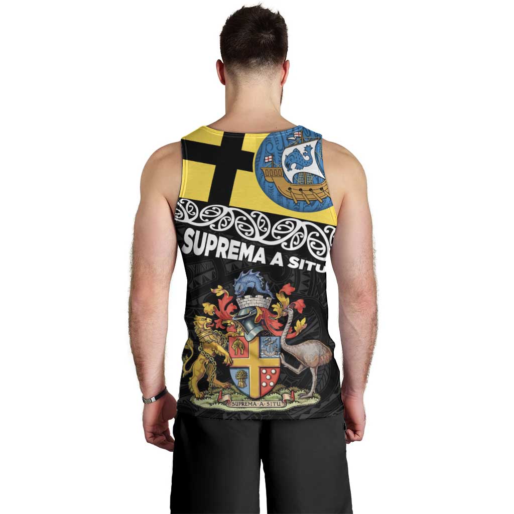 New Zealand Wellington Men Tank Top The Capital's Emblems Flag and Koru Art - Vibe Hoodie Shop