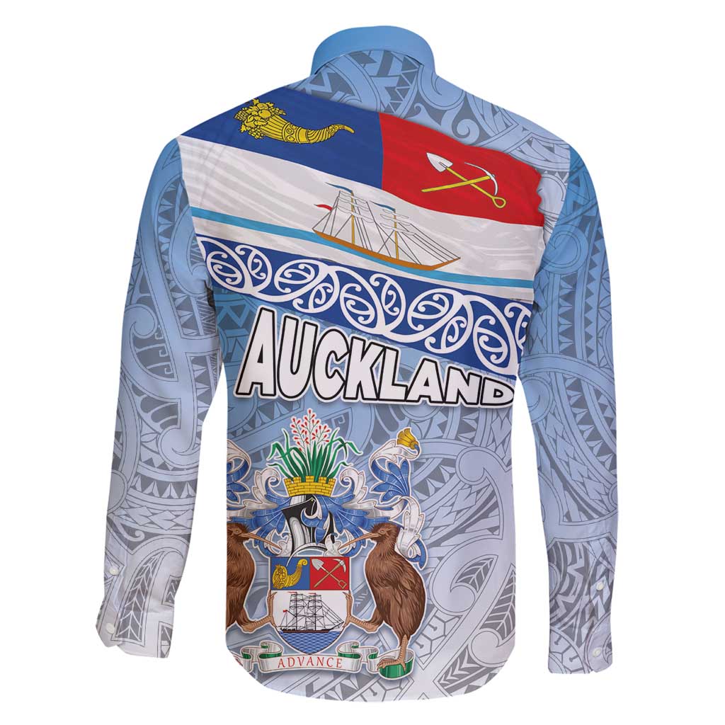 New Zealand Auckland Family Matching Mermaid Dress and Hawaiian Shirt Auckland's Flag and Coat of Arms - Koru Art Maori Pattern