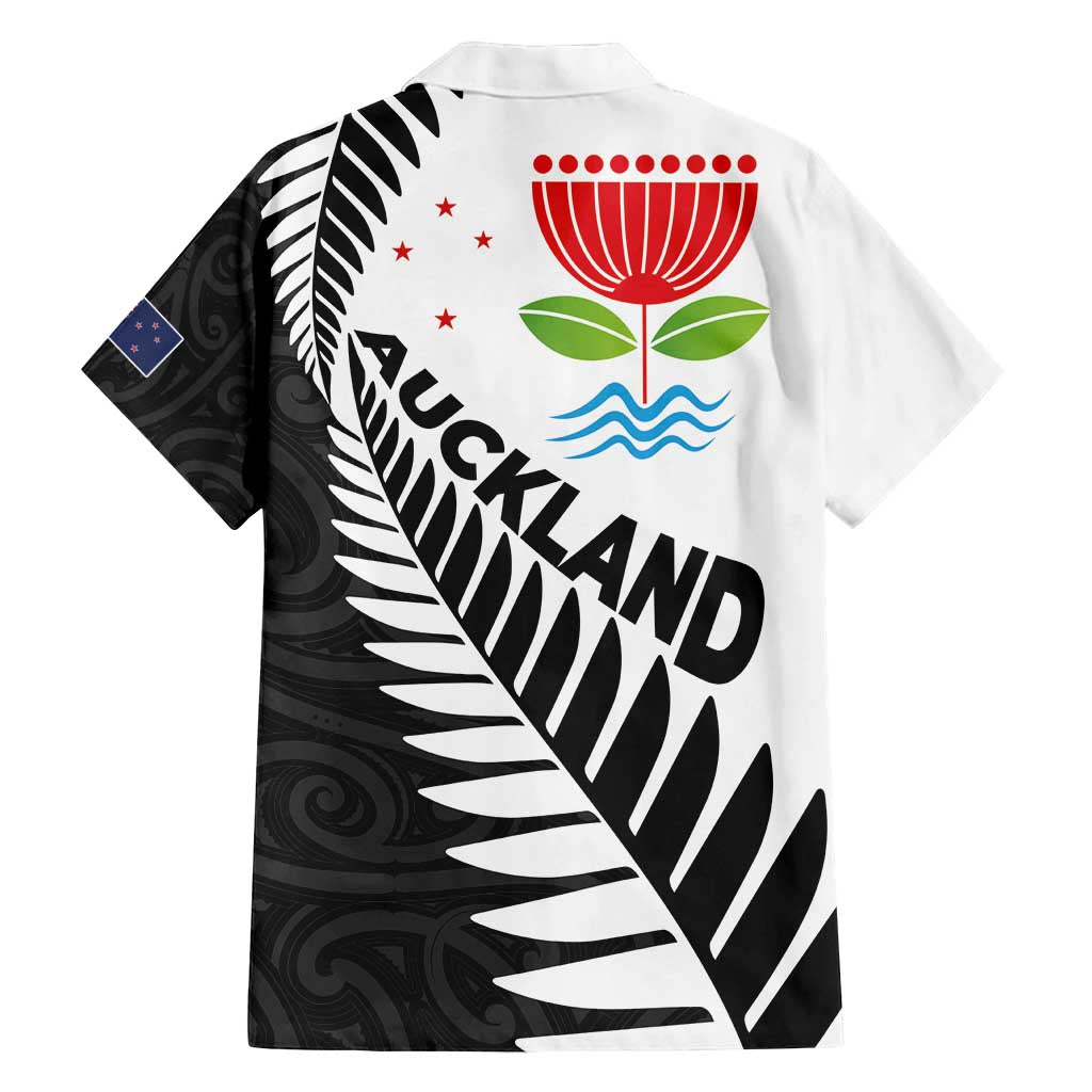 New Zealand Auckland Family Matching Long Sleeve Bodycon Dress and Hawaiian Shirt Auckland's Emblem and Silver Ferns - Maori Art Tattoo