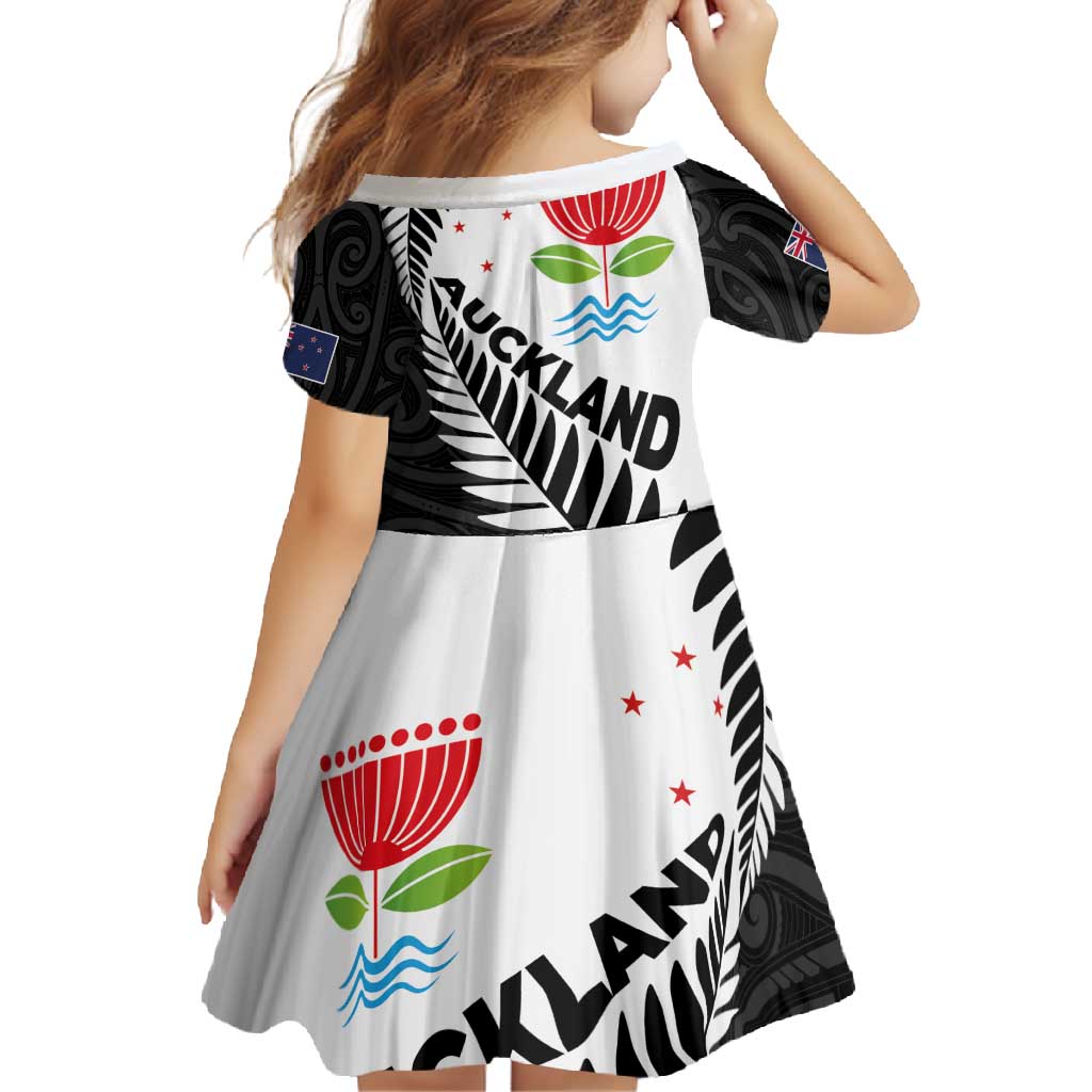 New Zealand Auckland Family Matching Off Shoulder Maxi Dress and Hawaiian Shirt Auckland's Emblem and Silver Ferns - Maori Art Tattoo