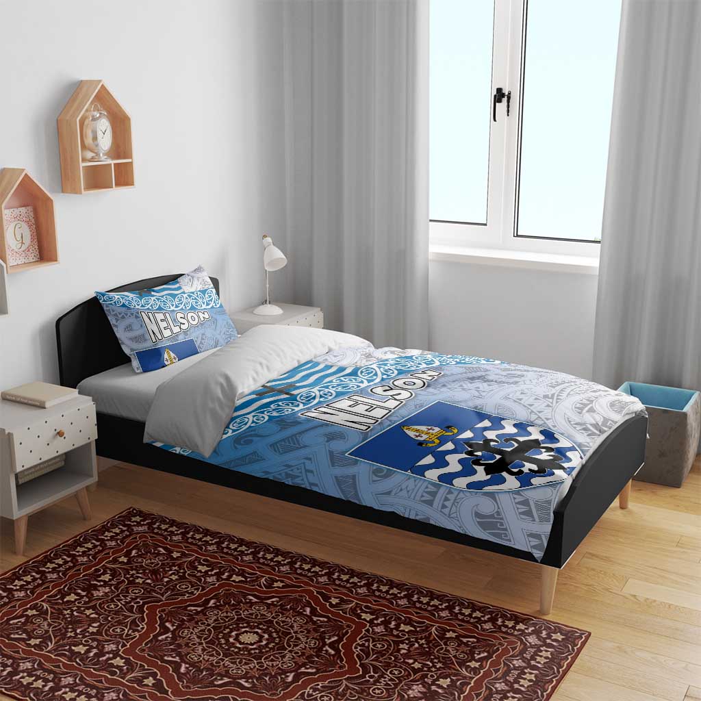 New Zealand Nelson Bedding Set Nelson's Flag and Seal - Maori Art Tattoo - Vibe Hoodie Shop