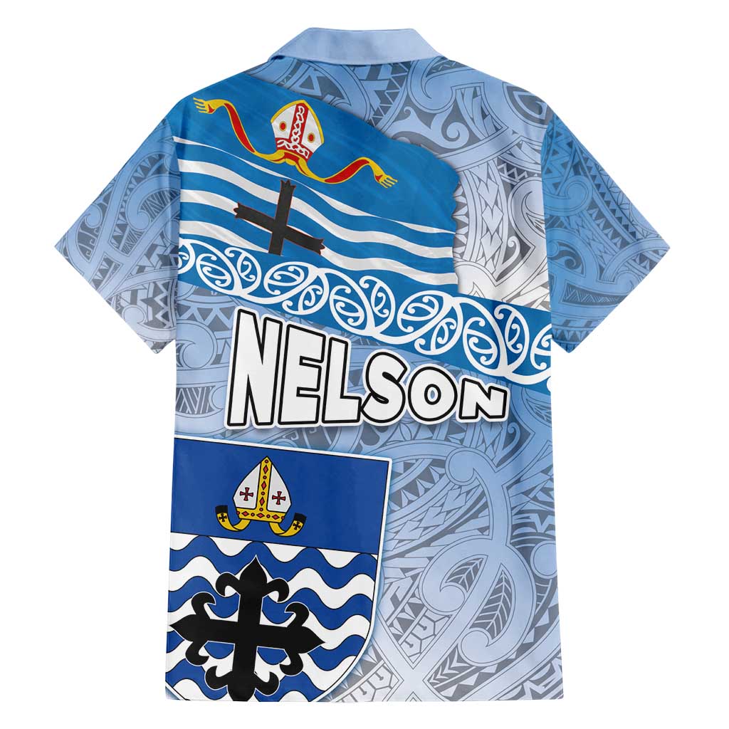 New Zealand Nelson Family Matching Long Sleeve Bodycon Dress and Hawaiian Shirt Nelson's Flag and Seal - Maori Art Tattoo