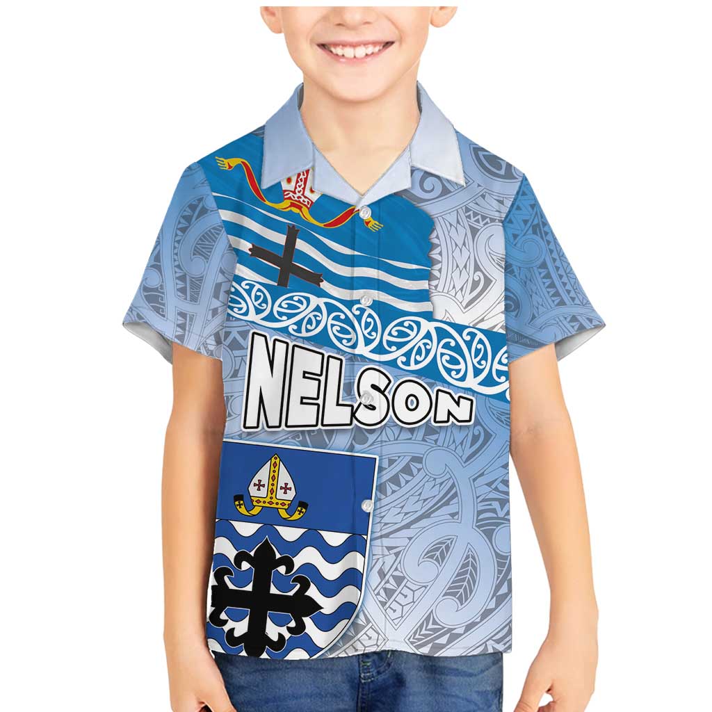 New Zealand Nelson Family Matching Mermaid Dress and Hawaiian Shirt Nelson's Flag and Seal - Maori Art Tattoo