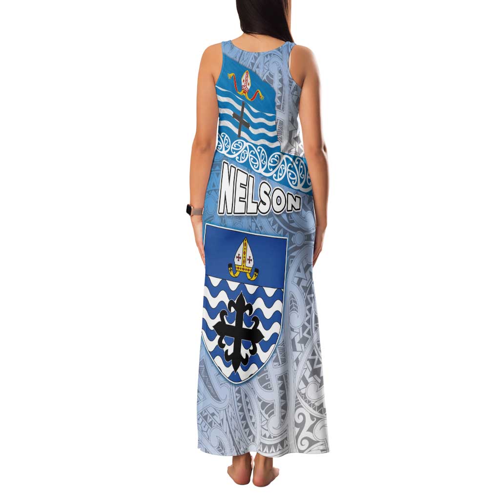 New Zealand Nelson Family Matching Tank Maxi Dress and Hawaiian Shirt Nelson's Flag and Seal - Maori Art Tattoo