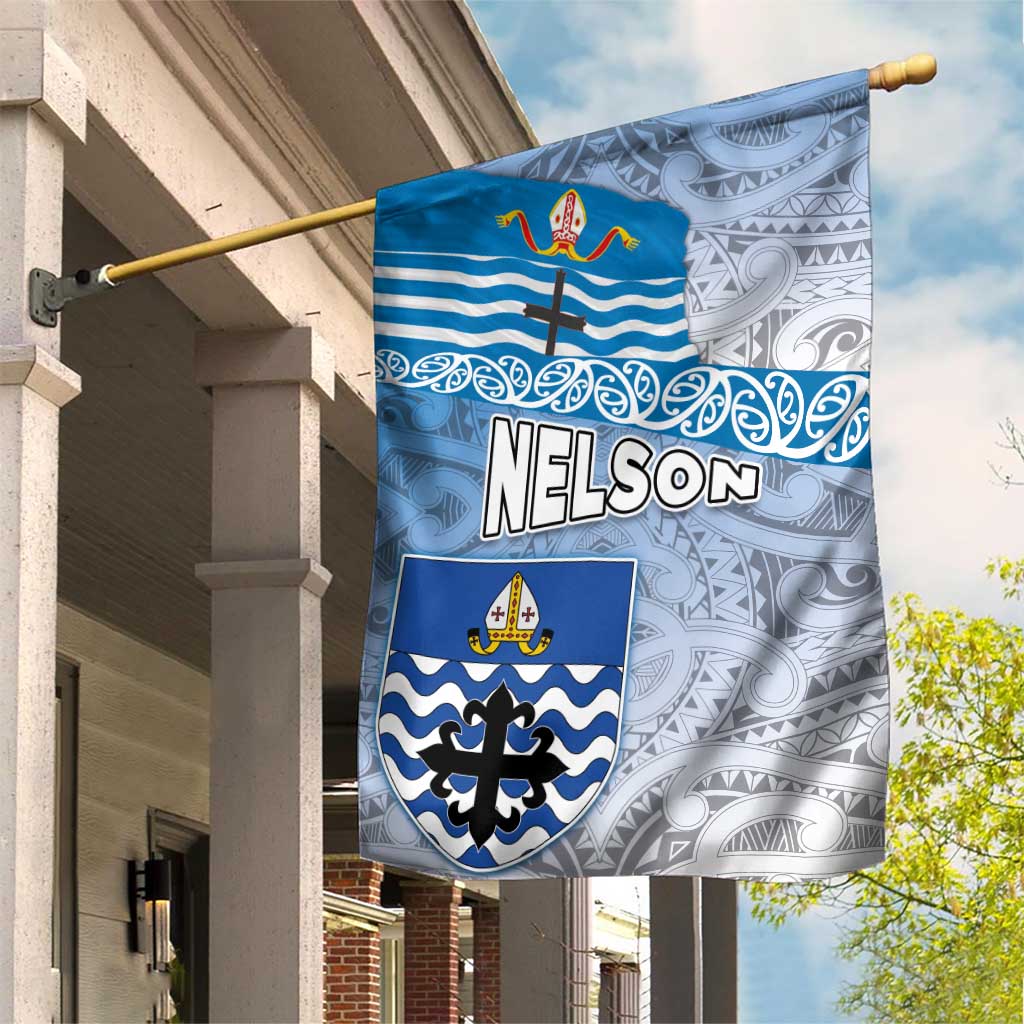 New Zealand Nelson Garden Flag Nelson's Flag and Seal - Maori Art Tattoo - Vibe Hoodie Shop